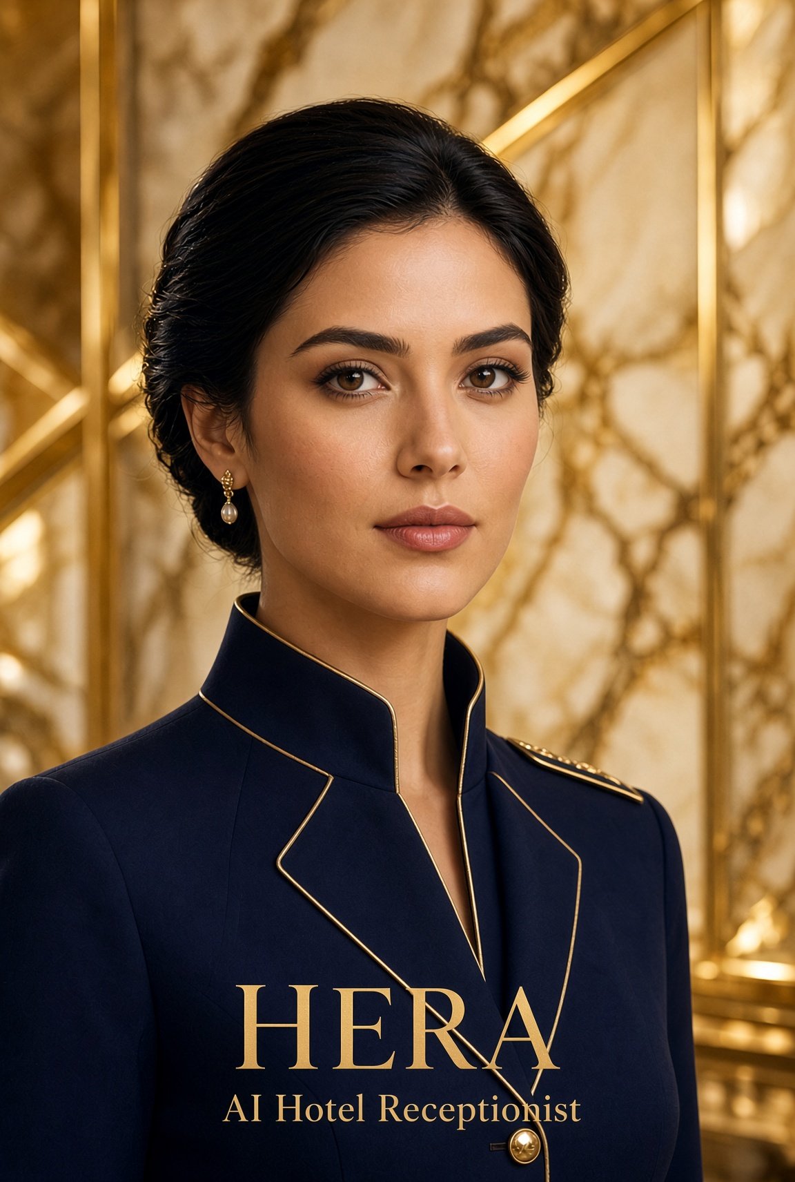 Portrait of HERA, Forge Lumina AI Hotel Receptionist
