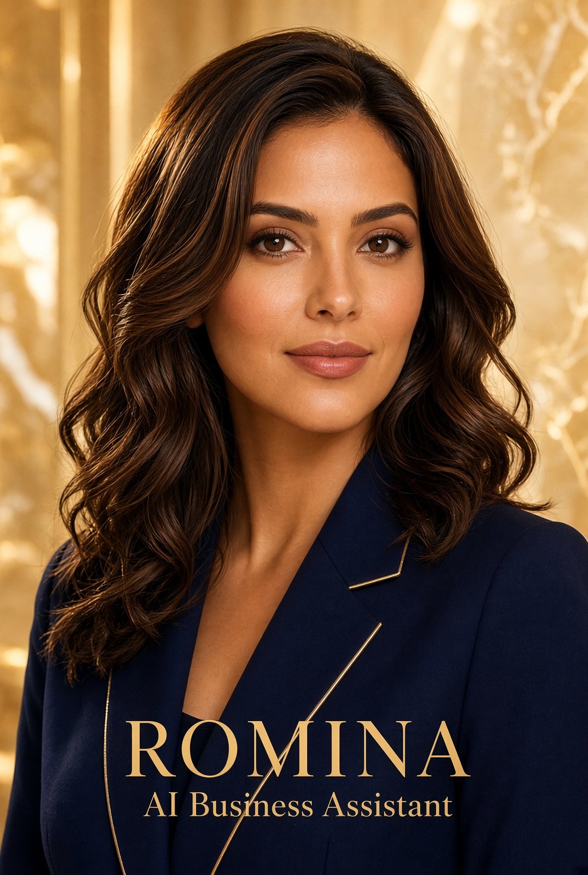 Portrait of ROMINA, Forge Lumina AI Business Assistant